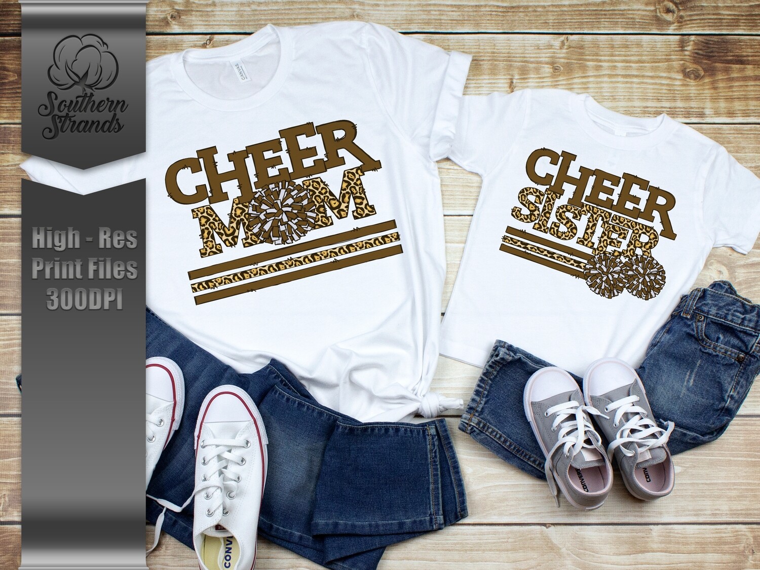 Leopard Cheer | MOM &amp; SISTER | Brown | DIGITAL DESIGN