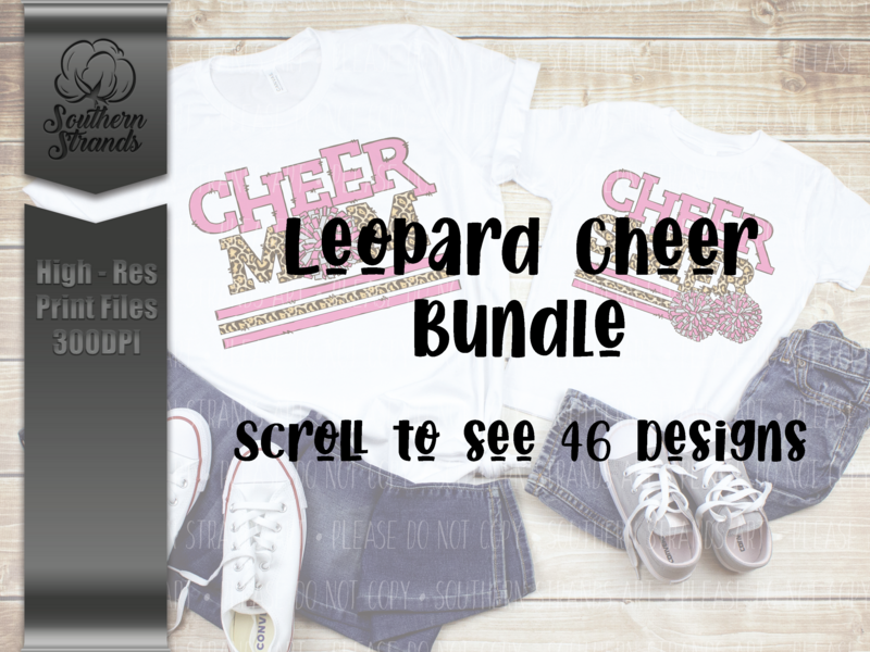 Leopard Cheer Bundle | 46 Files | DIGITAL DESIGN