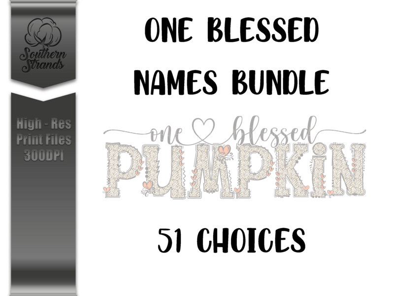 One Blessed Names BUNDLE - Leopard Print - 53 Choices