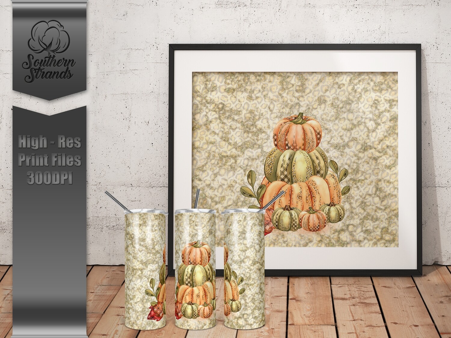 Stacked Pattern Pumpkins Tumbler | DIGITAL DESIGN