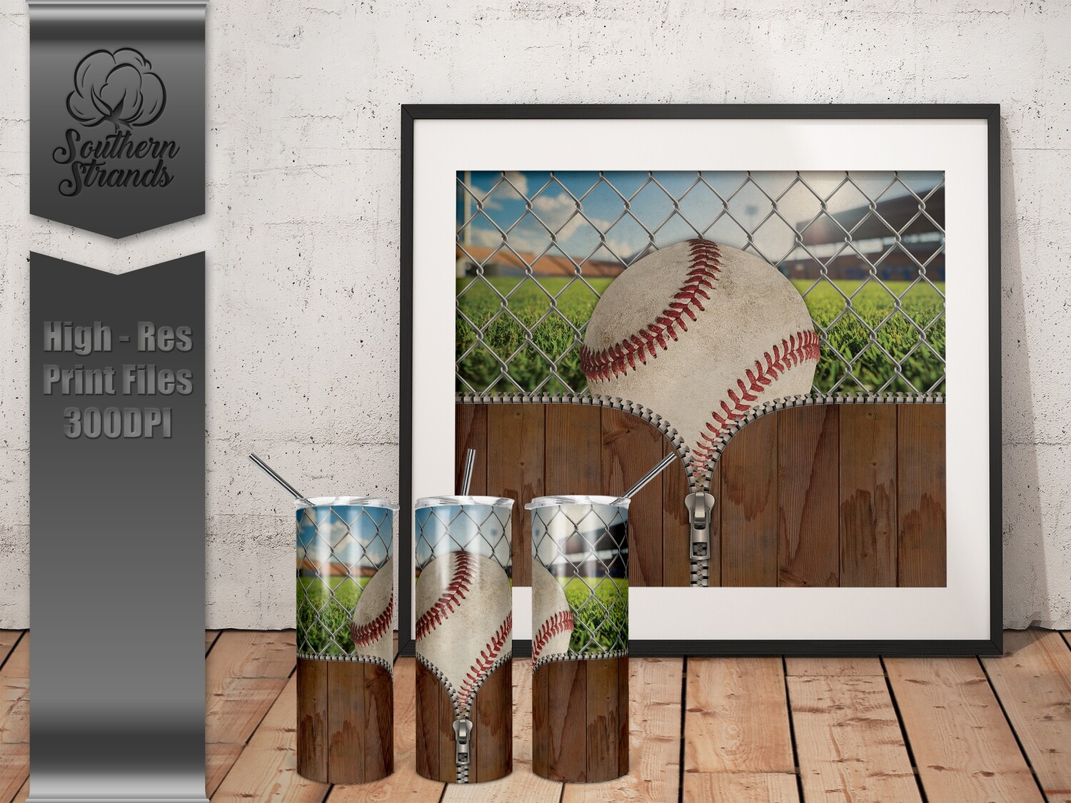 Zipper Baseball Tumbler | DIGITAL DESIGN