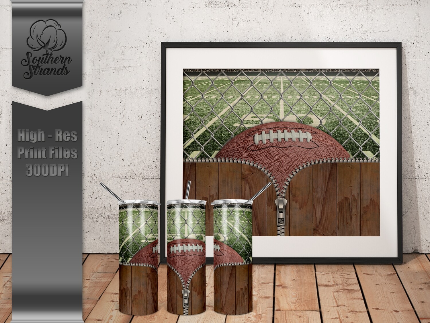 Zipper Football Tumbler | DIGITAL DESIGN