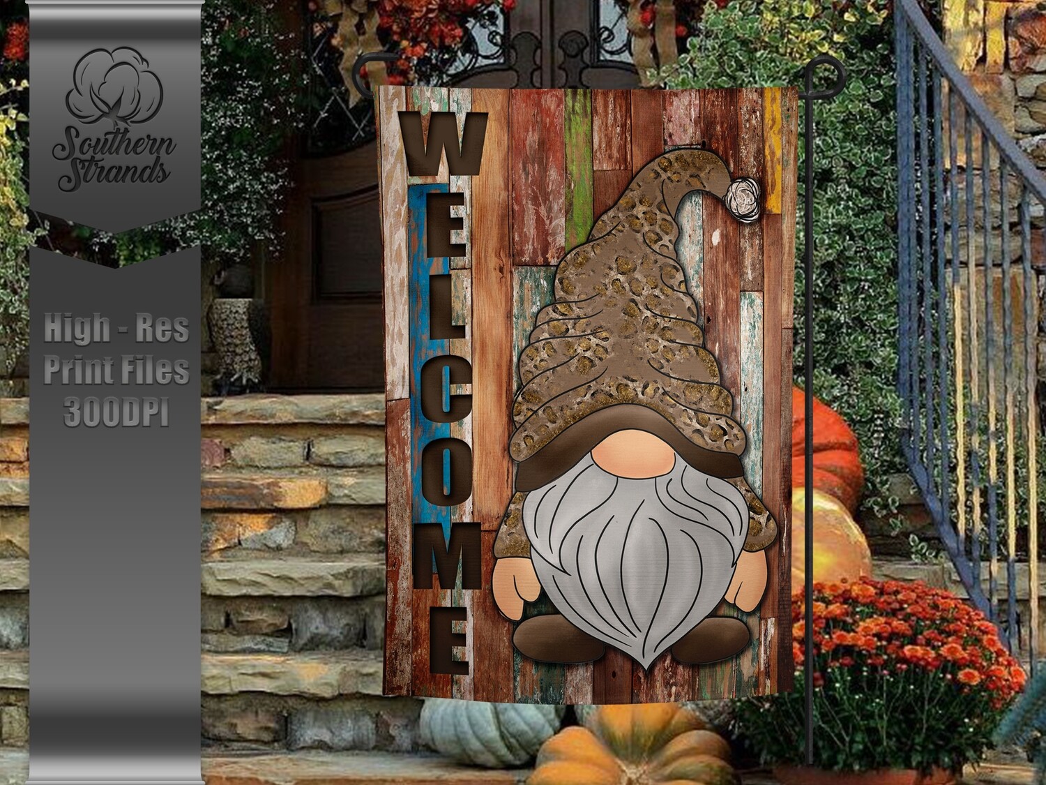 Welcome Fall Gnome Garden Flag | 12x18 | Digital Design