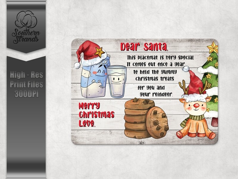 Dear Santa Placemat | 2 Files | Digital Download