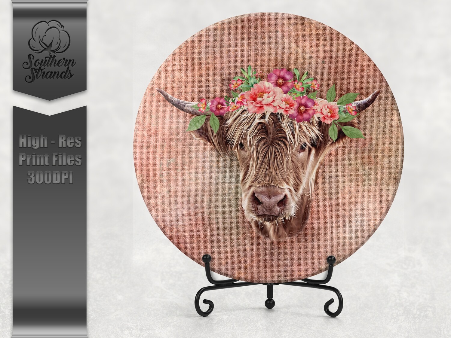 Flower Cow - Round | Digital Download