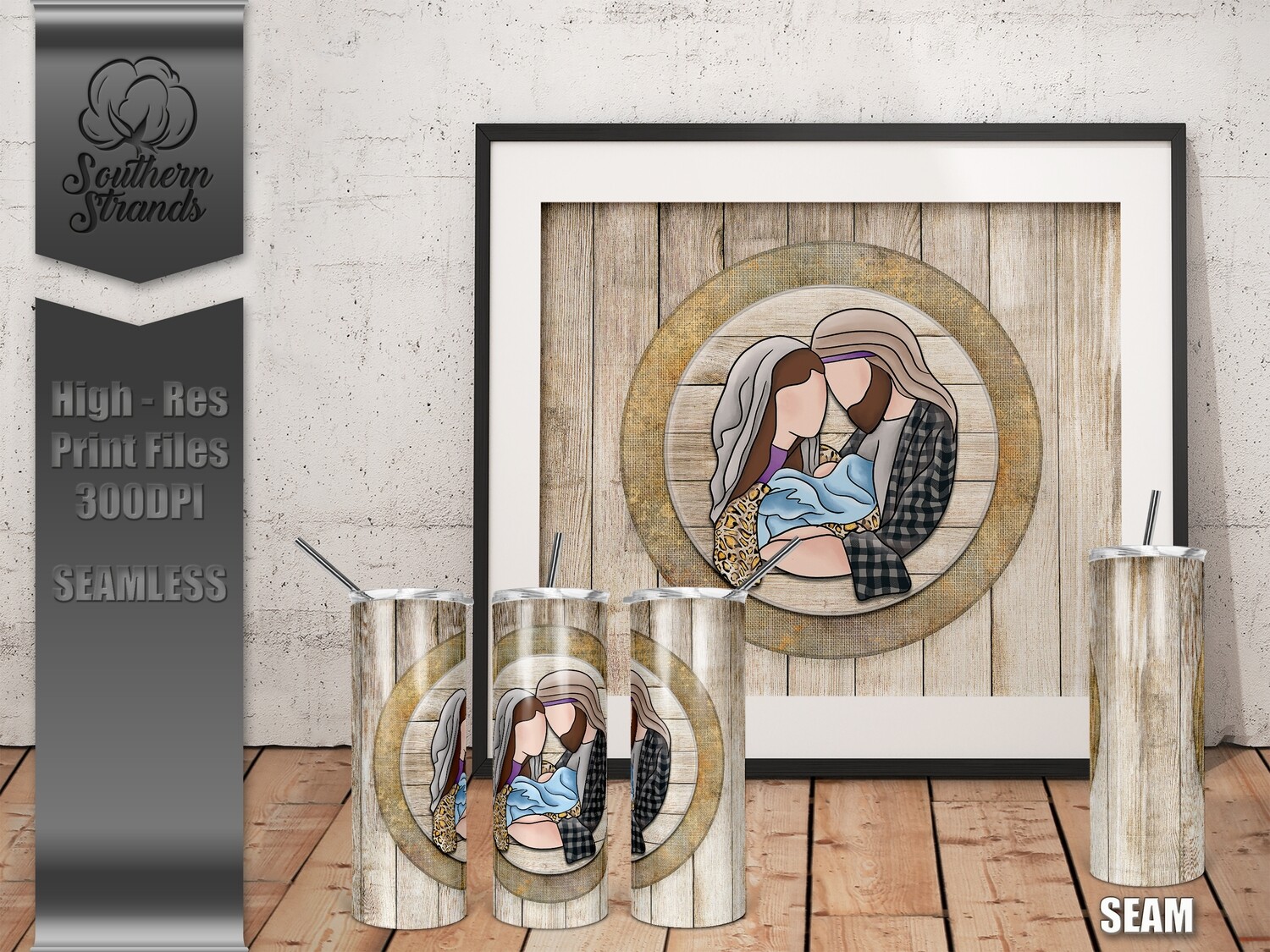 Luke 2:11 Tumbler Trendy Circle | SEAMLESS | DIGITAL DESIGN