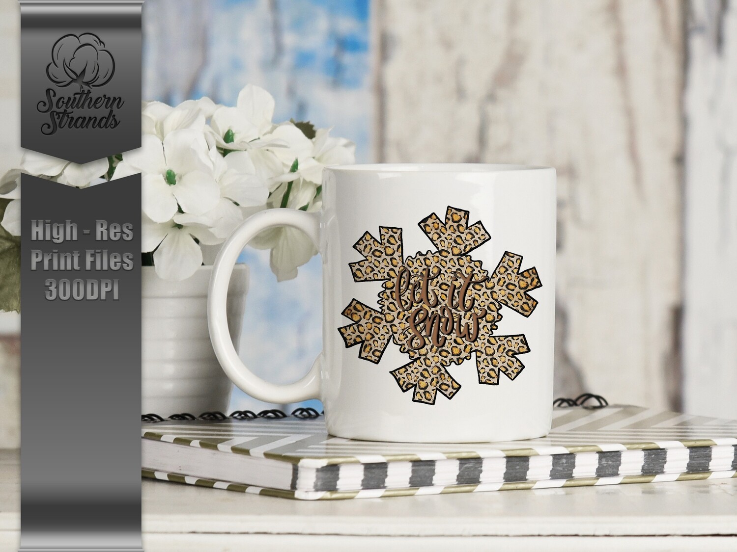 Let it Snow Leopard Snowflake | Digital Download