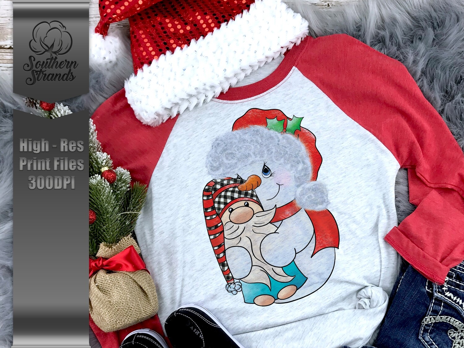 Snowman with Gnome | Digital Download