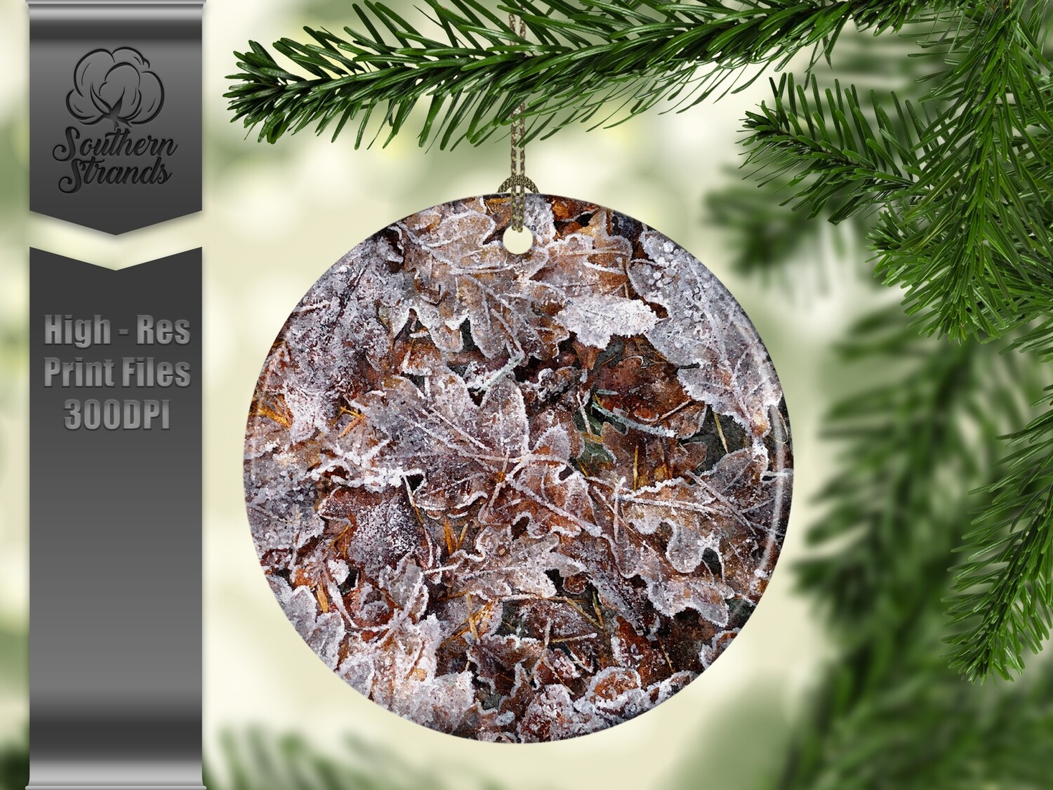 Christmas in the Snow - Ornament 3 - 3 different formats - Round, Square and Benelux