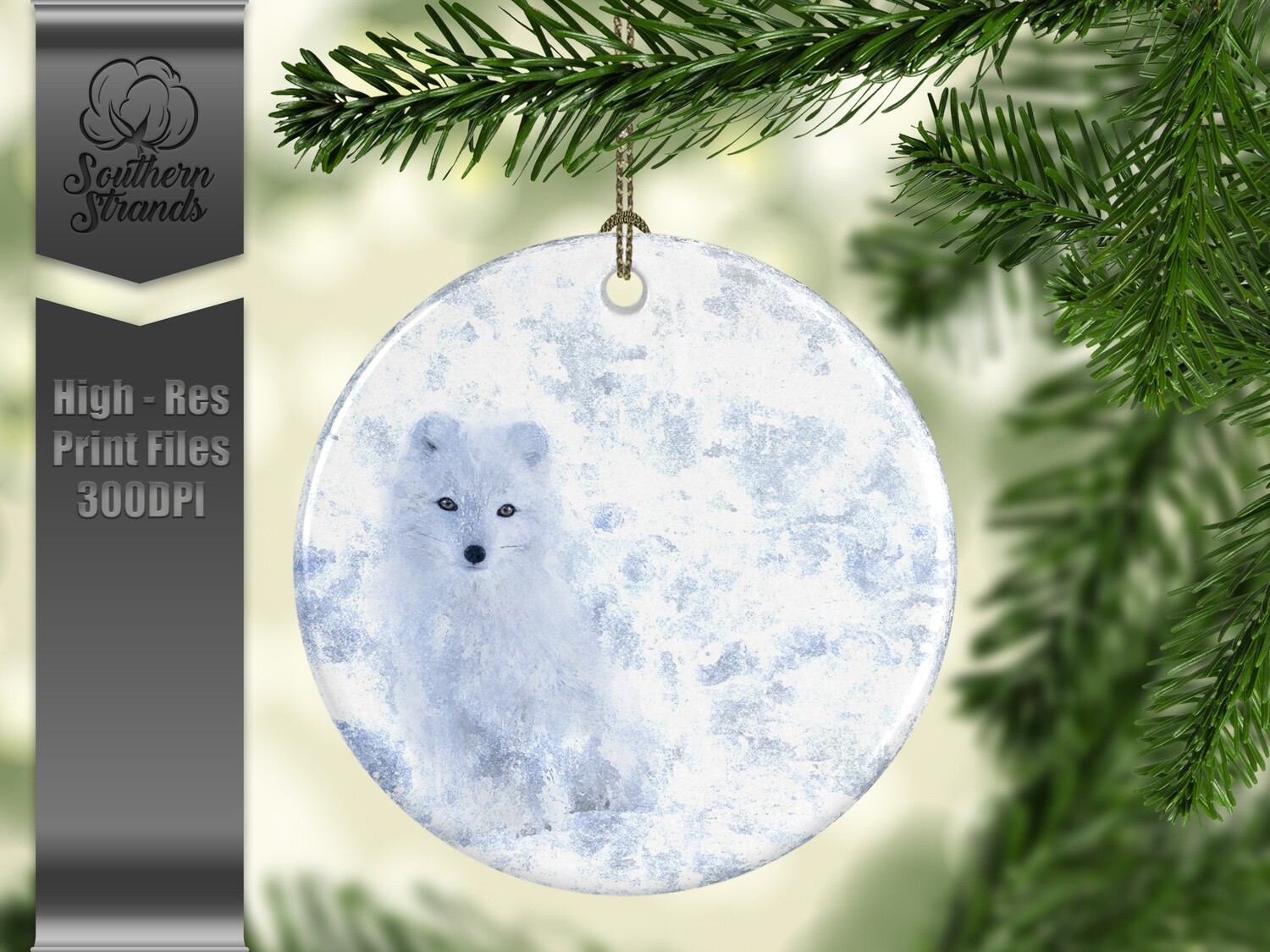 Christmas in the Snow - Ornament 17 - 3 different formats - Round, Square and Benelux