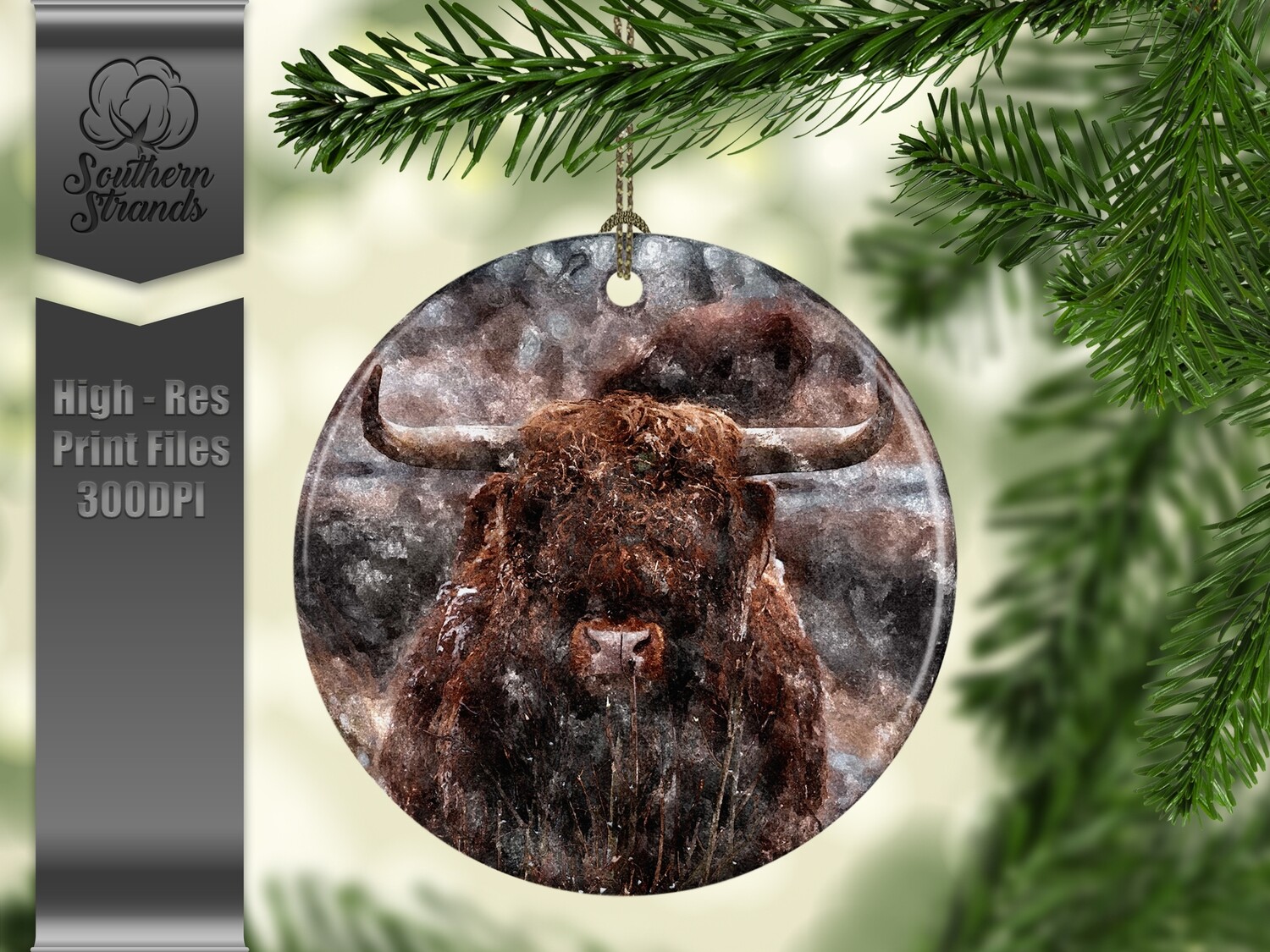 Christmas in the Snow - Ornament 36 - 3 different formats - Round, Square and Benelux