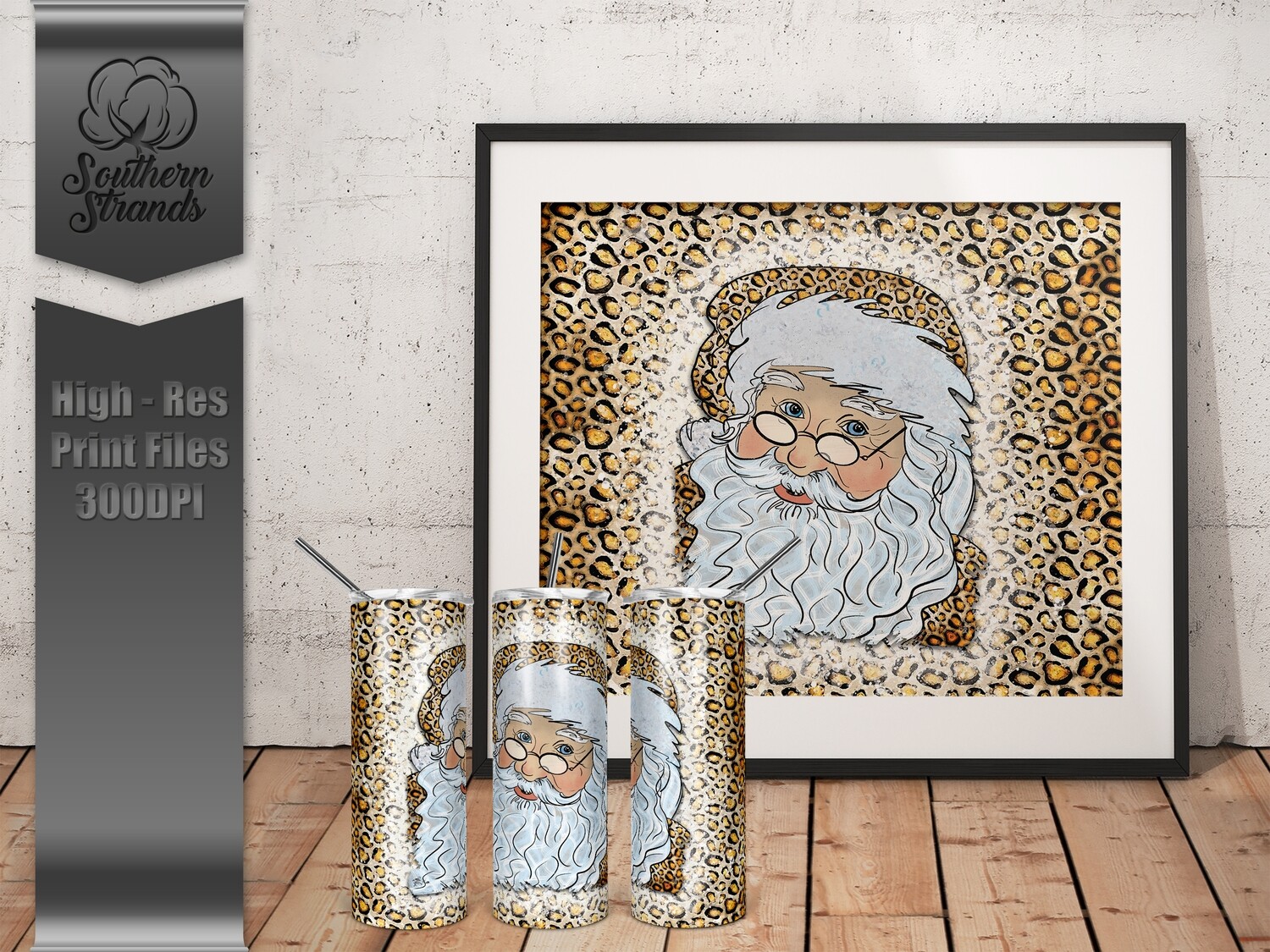 The Spirit of Santa - Leopard Tumbler | DIGITAL DESIGN