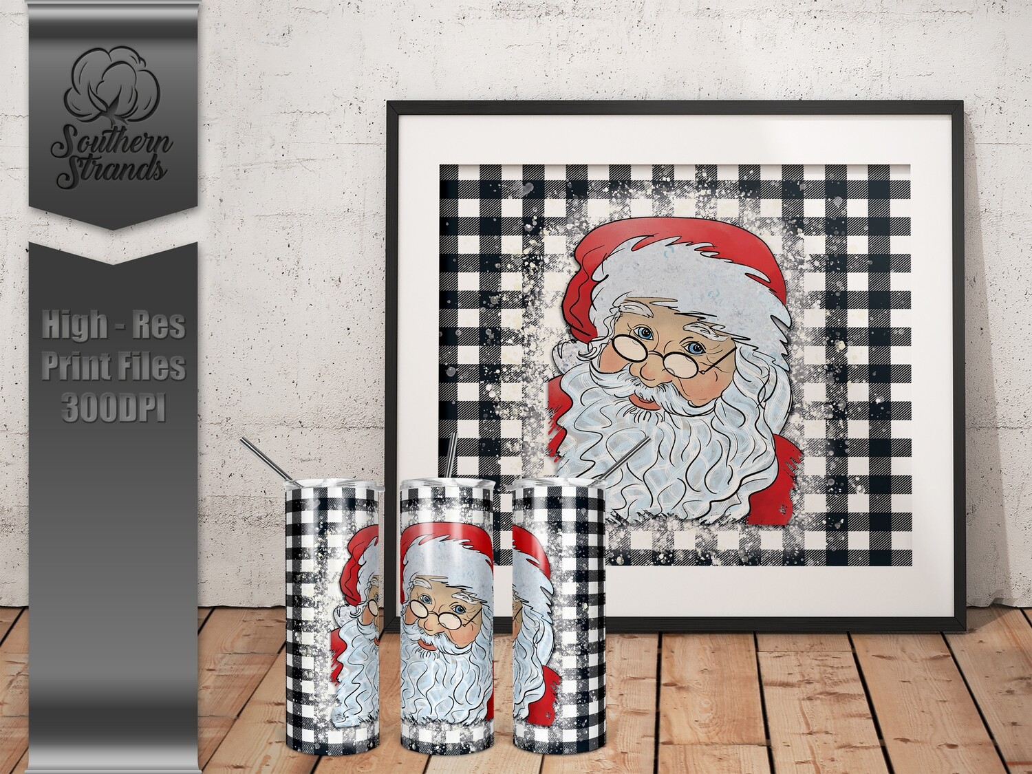 The Spirit of Santa - Buffalo Plaid Tumbler | DIGITAL DESIGN