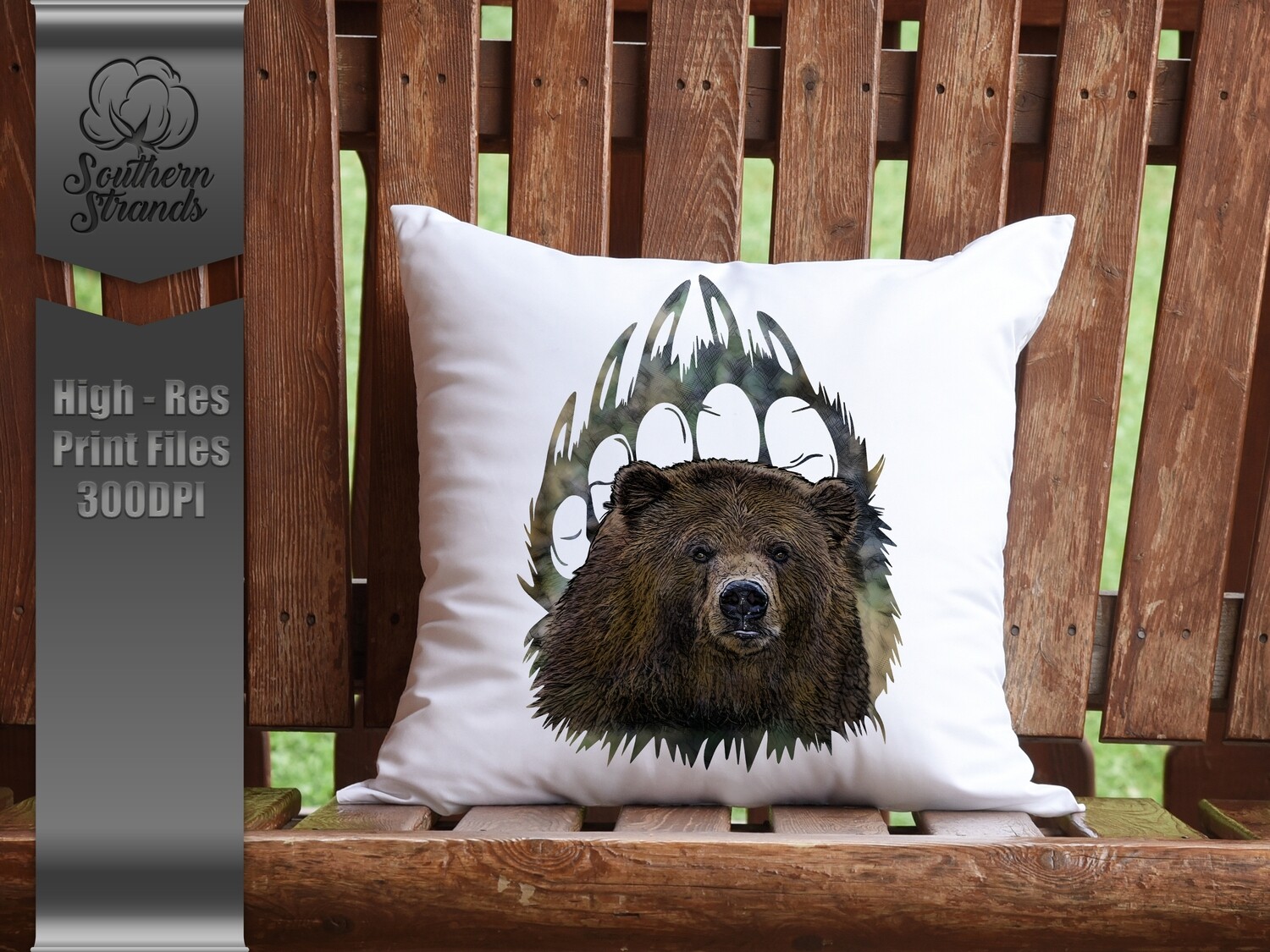 Grunged Brown Bear | Digital Download