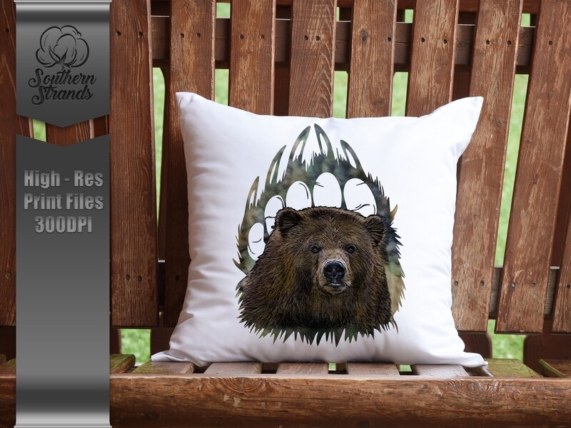 Grunged Brown Bear | Digital Download