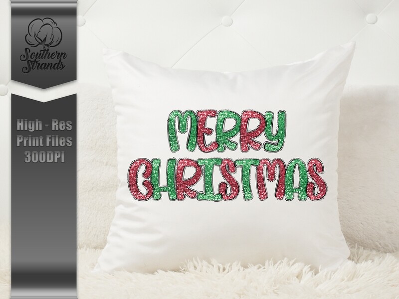 Glitter Doodle - Merry Christmas - Happy New Year | Digital Download