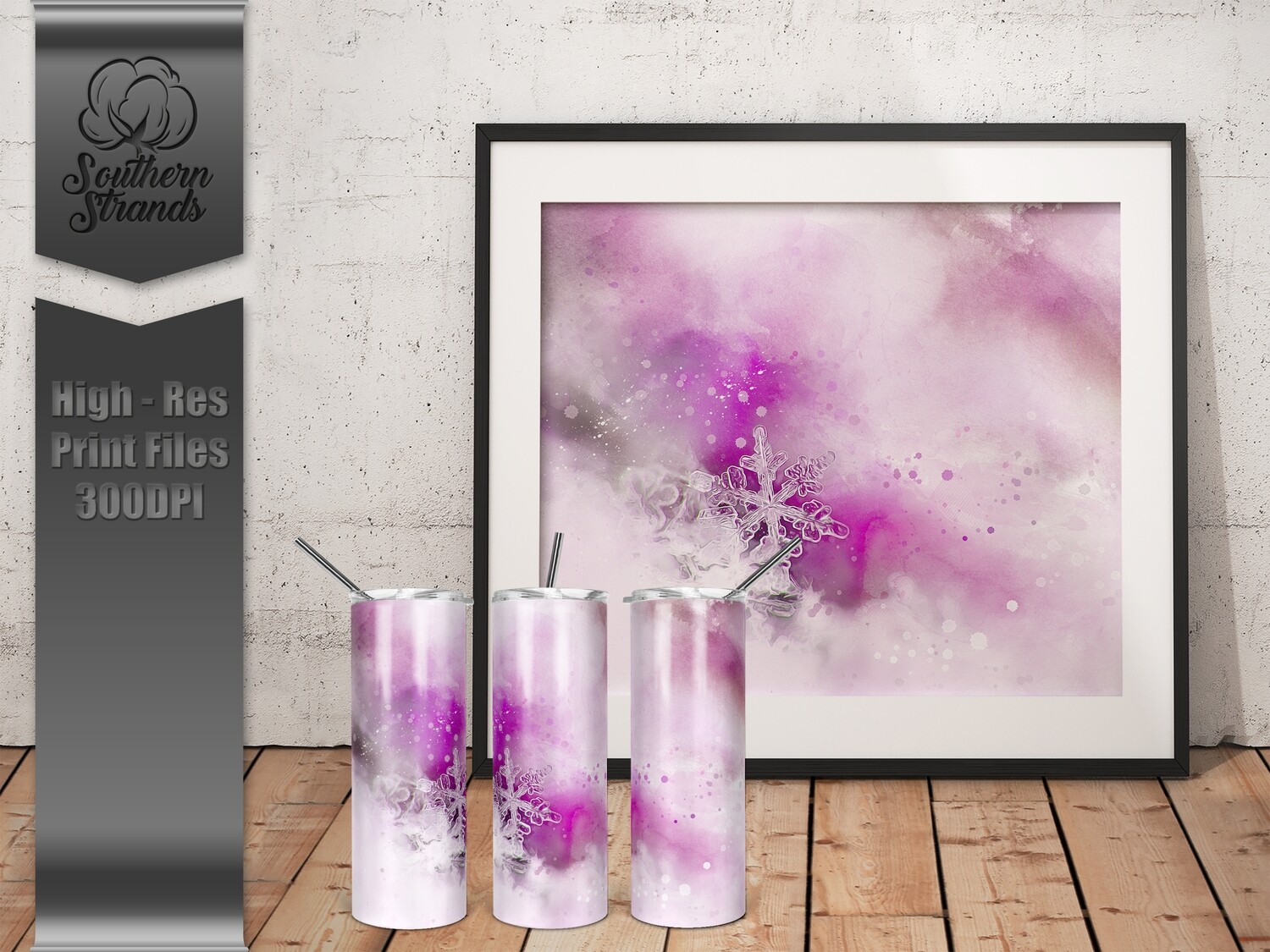 Watercolor Tumbler 1 - Pink | DIGITAL DESIGN