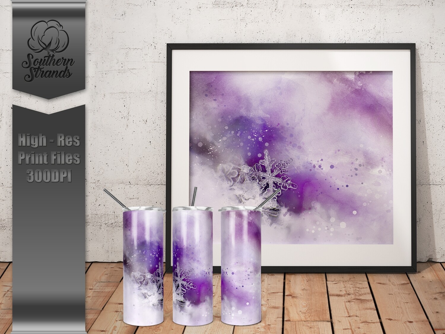 Watercolor Tumbler 1 - Purple | DIGITAL DESIGN