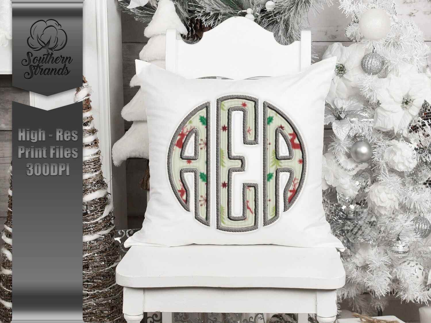 Ugly Christmas Sweater Circle Alpha  | DIGITAL DESIGN