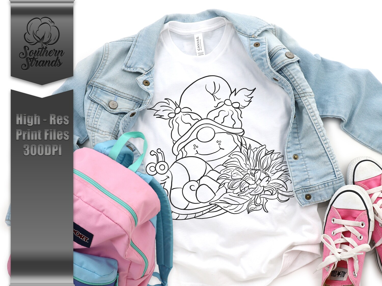 Snails and Gnomes - Coloring | Digital Download
