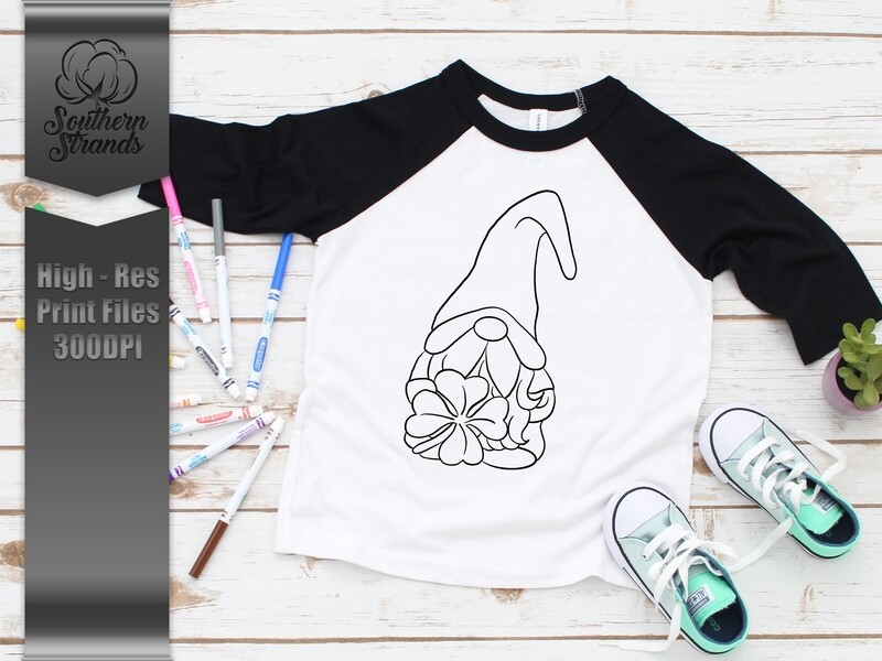 Lucky Gnome Boy Coloring | Digital Download