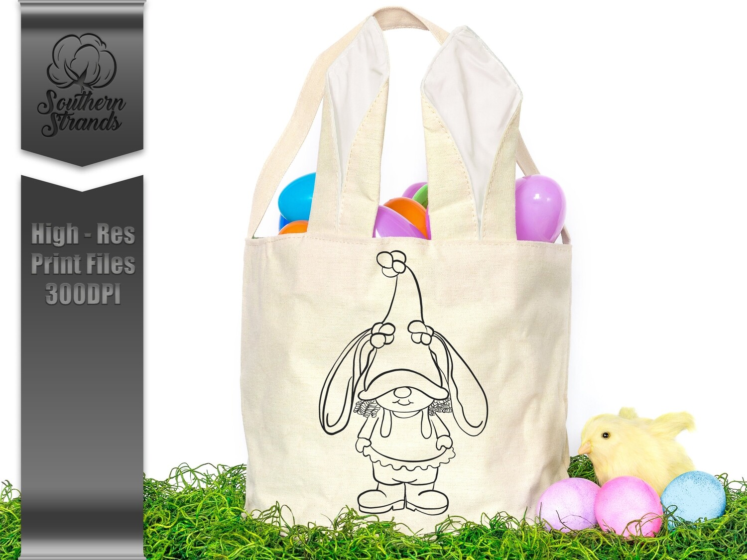 Purple Gnome Bunny - Coloring | Digital Download