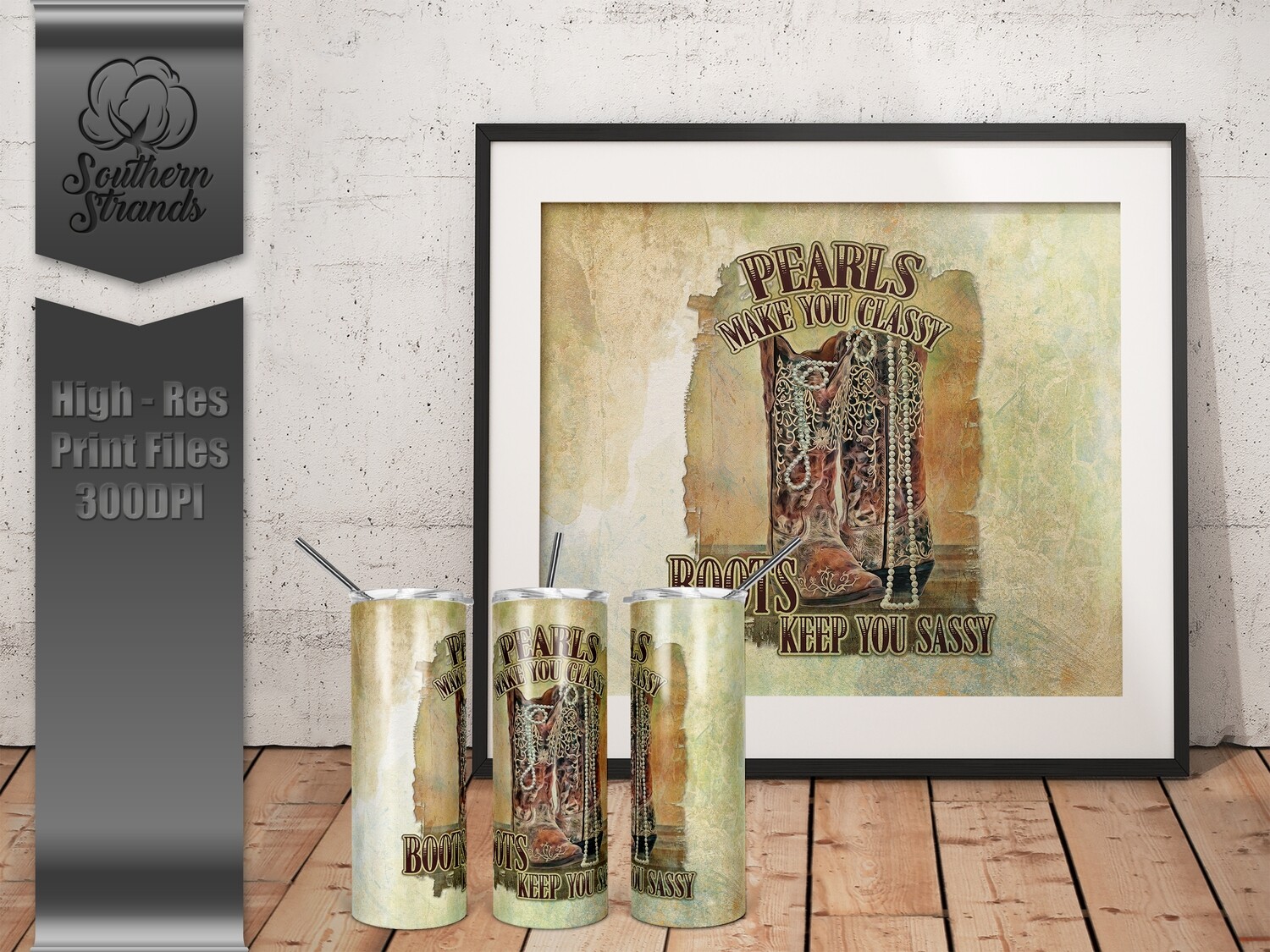 Boots and Pearls Tumbler | DIGITAL DESIGN