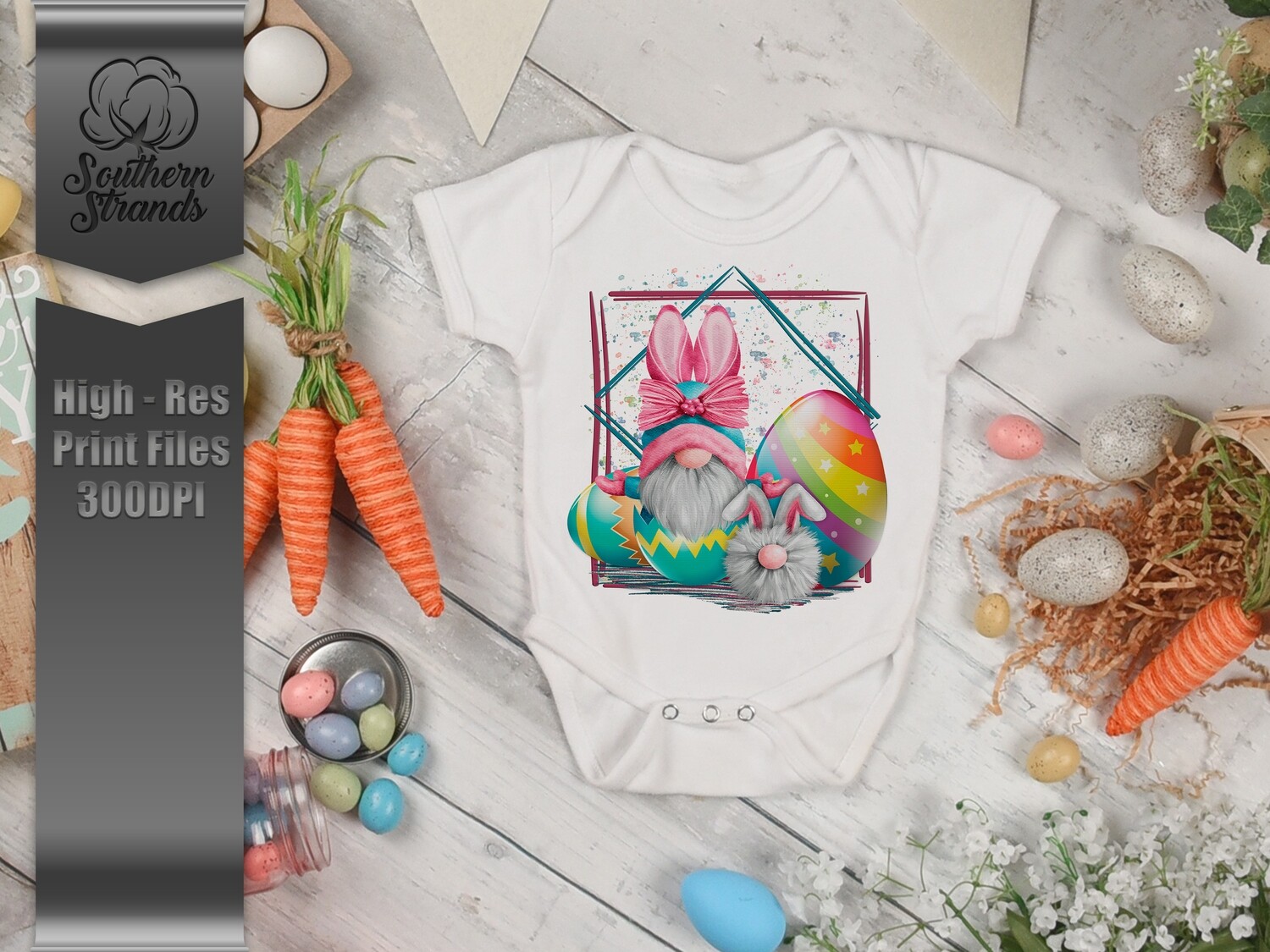 Gnome Bunny Easter Eggs | Digital Download