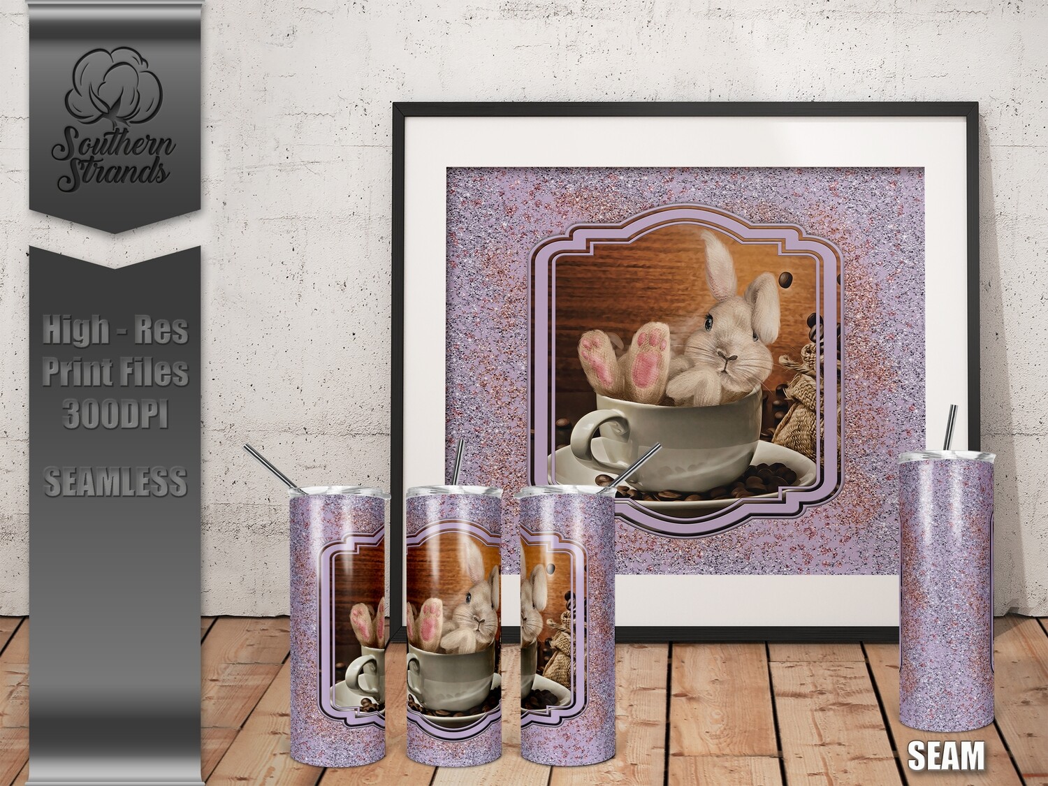 Coffee Time Easter Bunny Tumbler | DIGITAL DESIGN