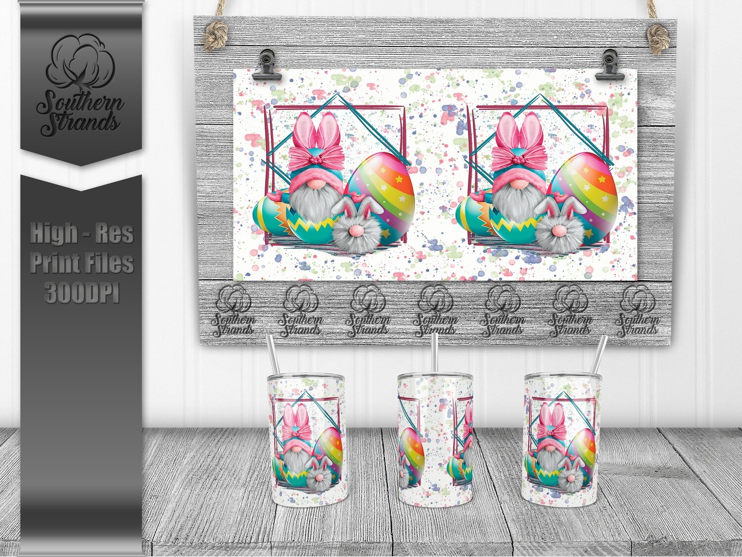 Gnome Bunny 12 oz. Tumbler - Sippy Cup | DIGITAL DESIGN