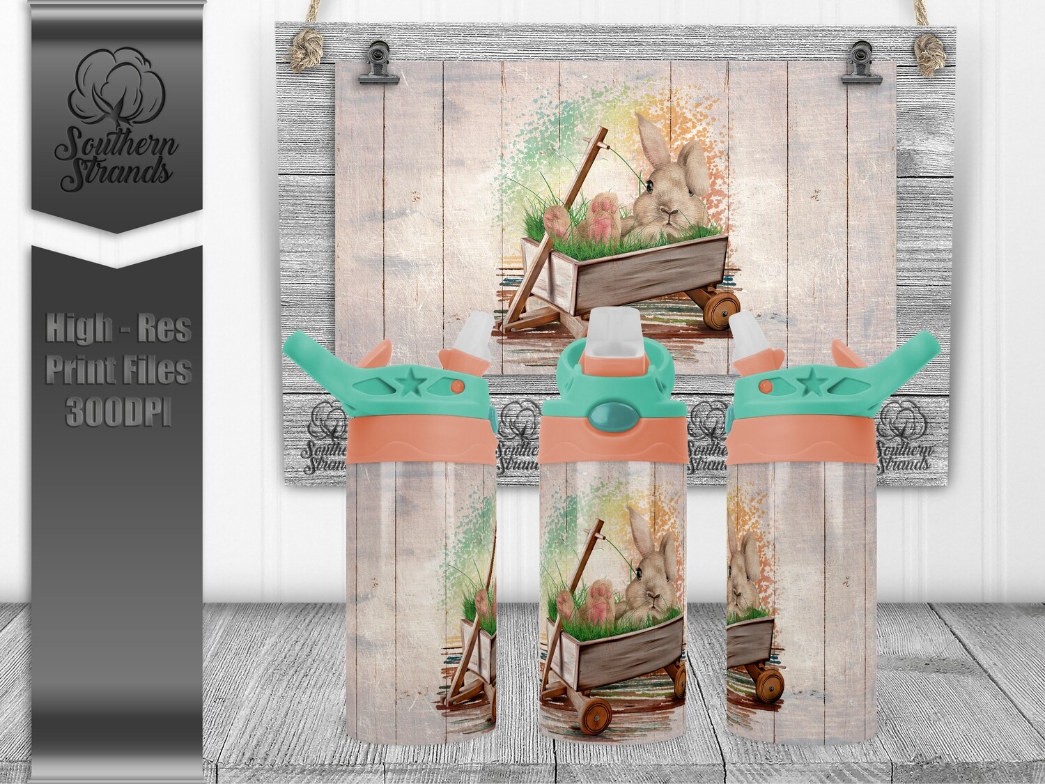 Bunny Wagon Flip Sippy Pink | DIGITAL DESIGN