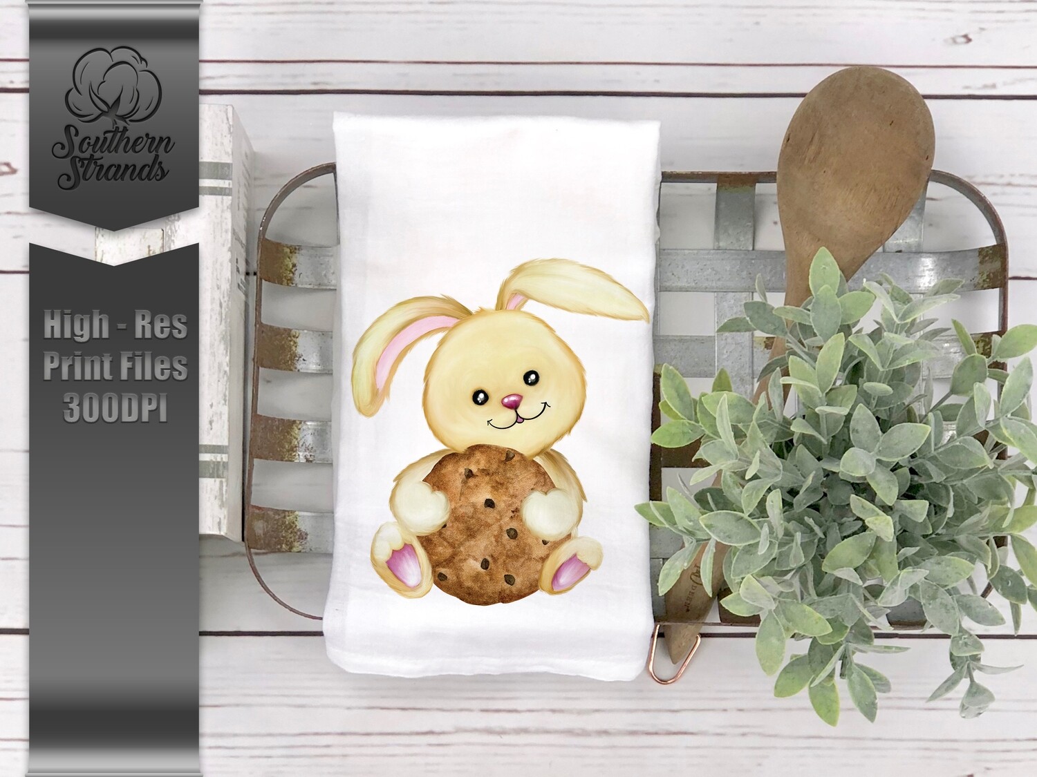 Bunny Holding a Cookie - Pink | Digital Download