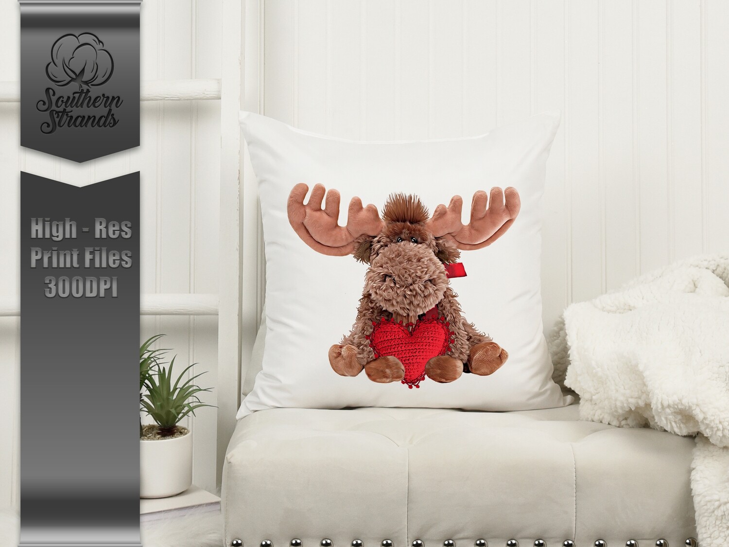 Valentine&#39;s Moose - Red | Digital Download