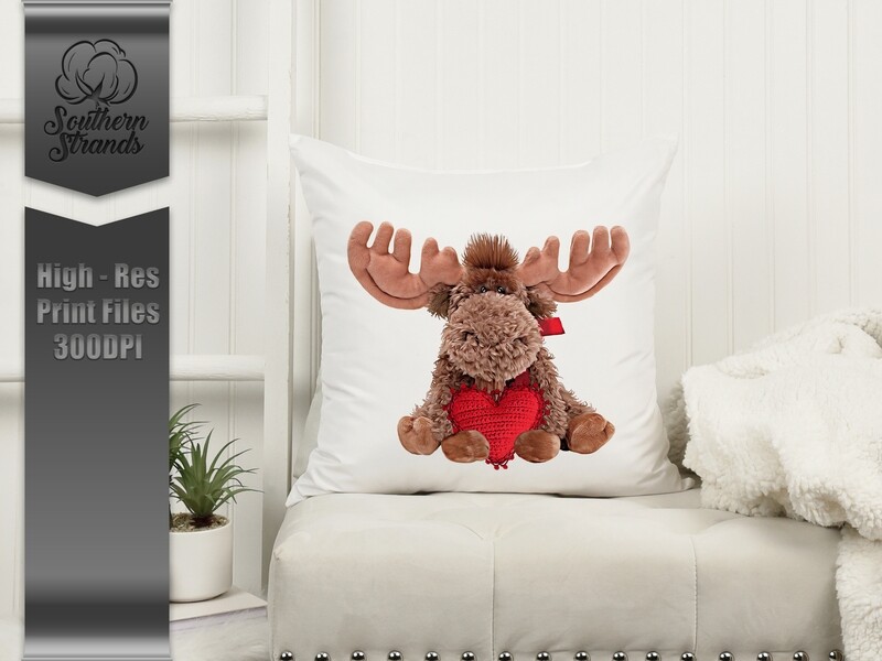 Valentine&#39;s Moose - Red | Digital Download