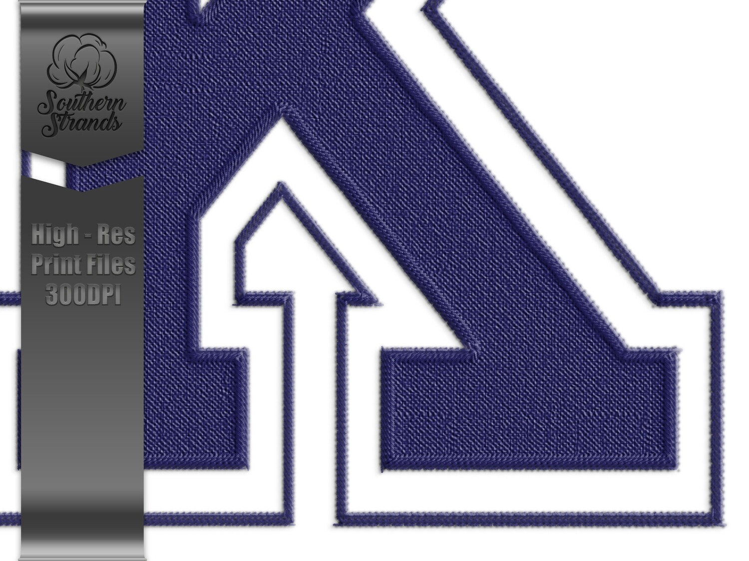 Applique Sports - Faux Embroidery Sports Alphas and Numbers - 8 Navy | Digital Download