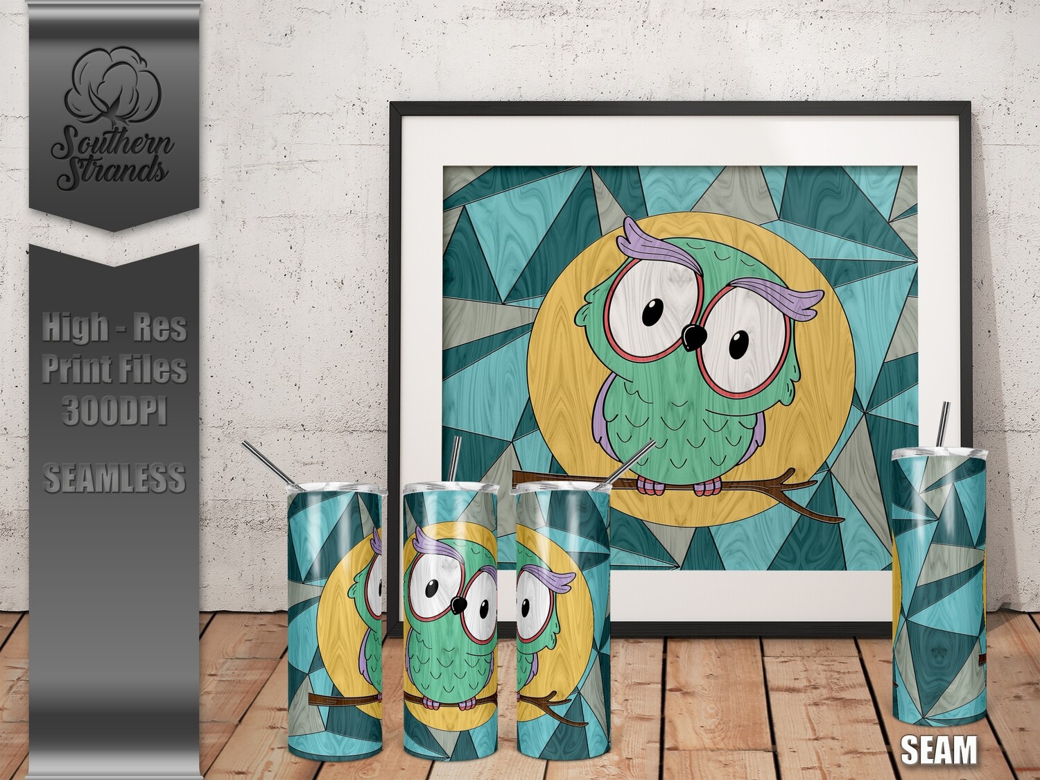 Stained Glass Tumbler - Hoos Ready for Spring | DIGITAL DESIGN