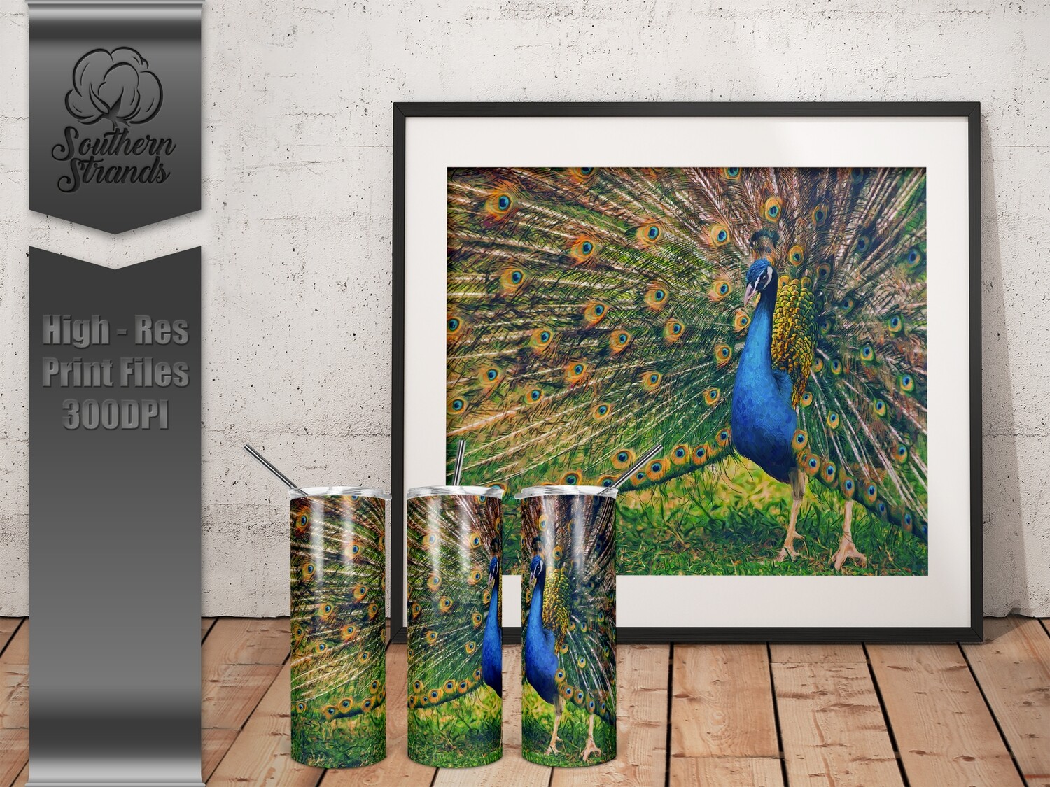 Painted Peacock Tumbler | DIGITAL DESIGN
