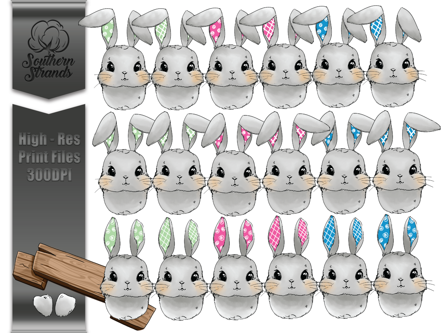 GrandKido Easter Bunnies KIT - 20 Files - Endless Possibilities  | DIGITAL DESIGN