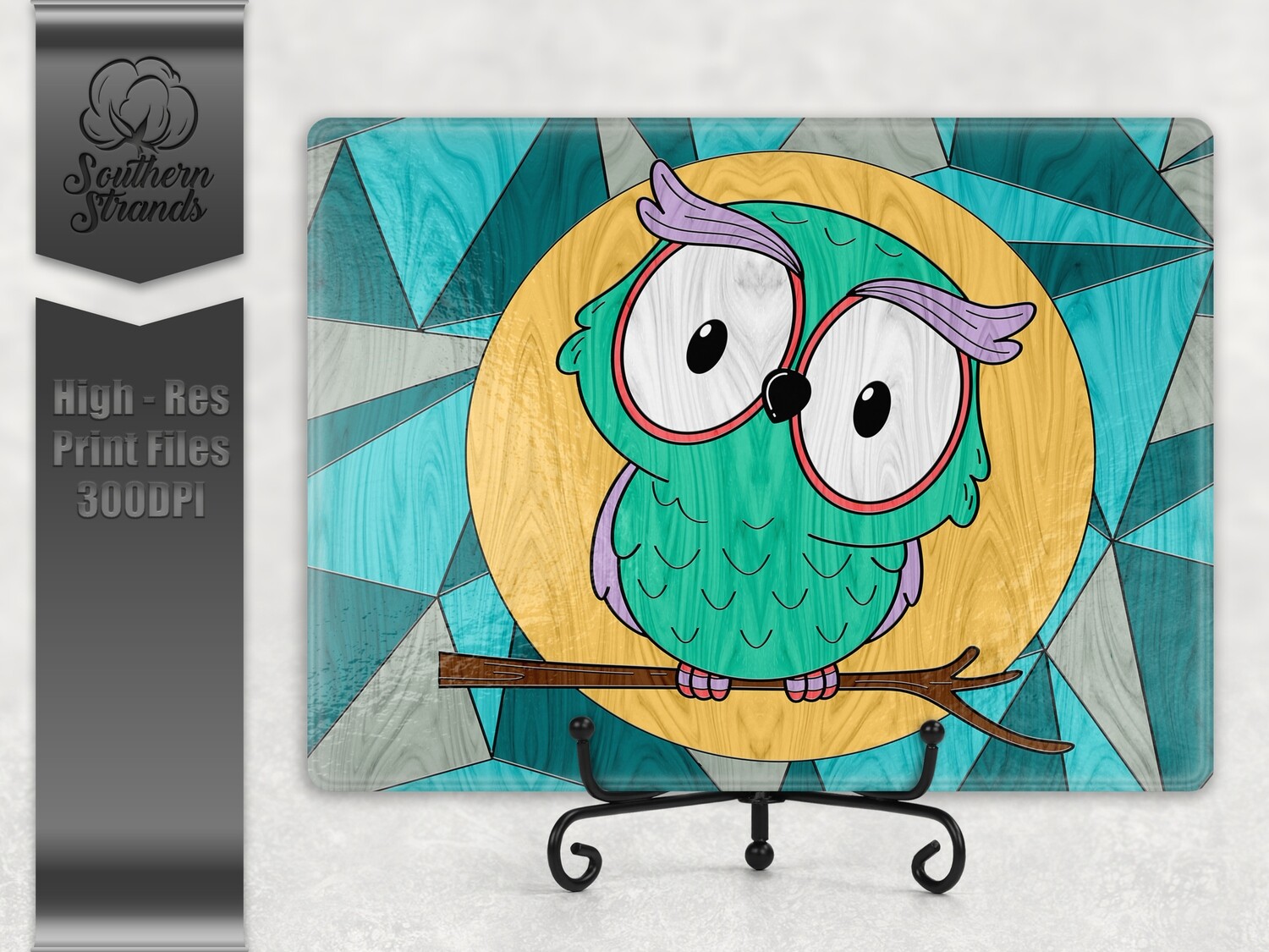 Stained Glass - Hoos Ready for Spring Cutting Board | 2 sizes
