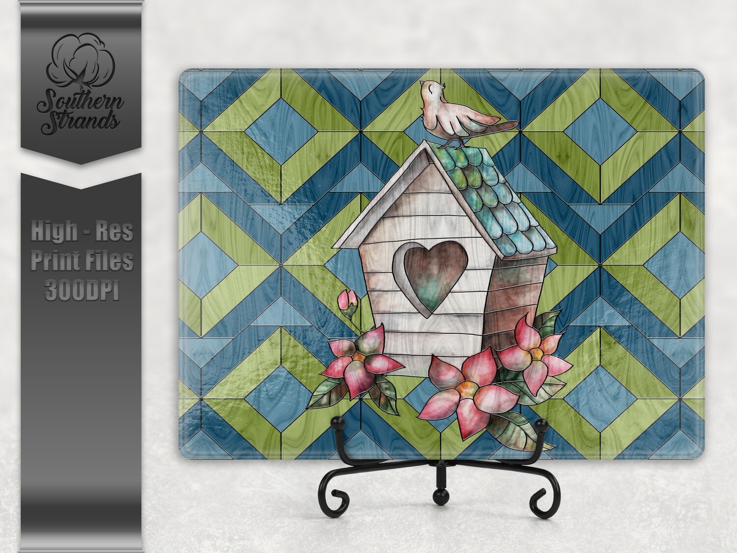 Stained Glass - Birdhouse Cutting Board | 2 sizes