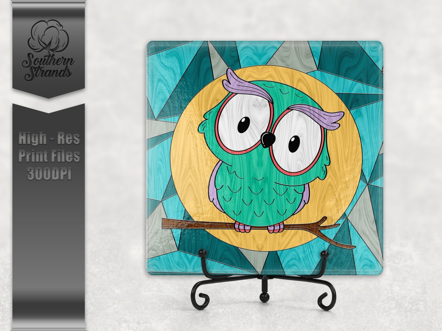 Stained Glass Hoos Ready for Spring - Square | Digital Download