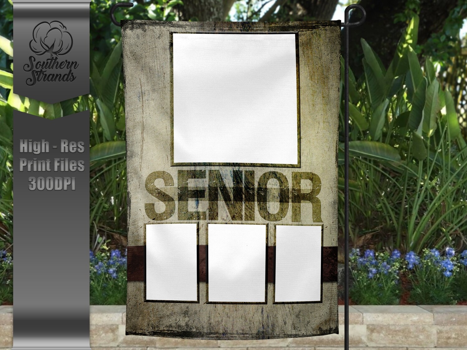 Just Grunge Senior Garden Flag 12x18 | DIGITAL DESIGN