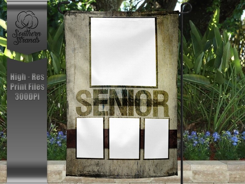 Just Grunge Senior Garden Flag 12x18 | DIGITAL DESIGN
