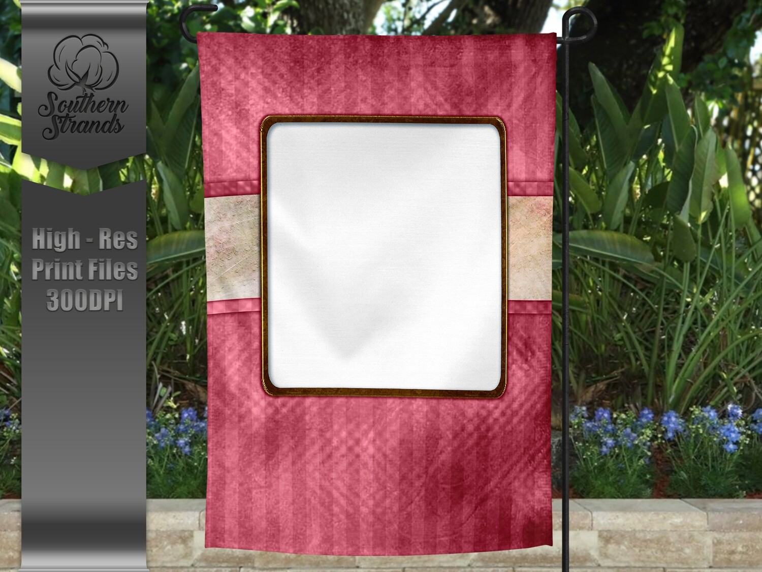 Senior Garden Flag - Pink Stripe Senior Flag 12x18 - NO TEXT