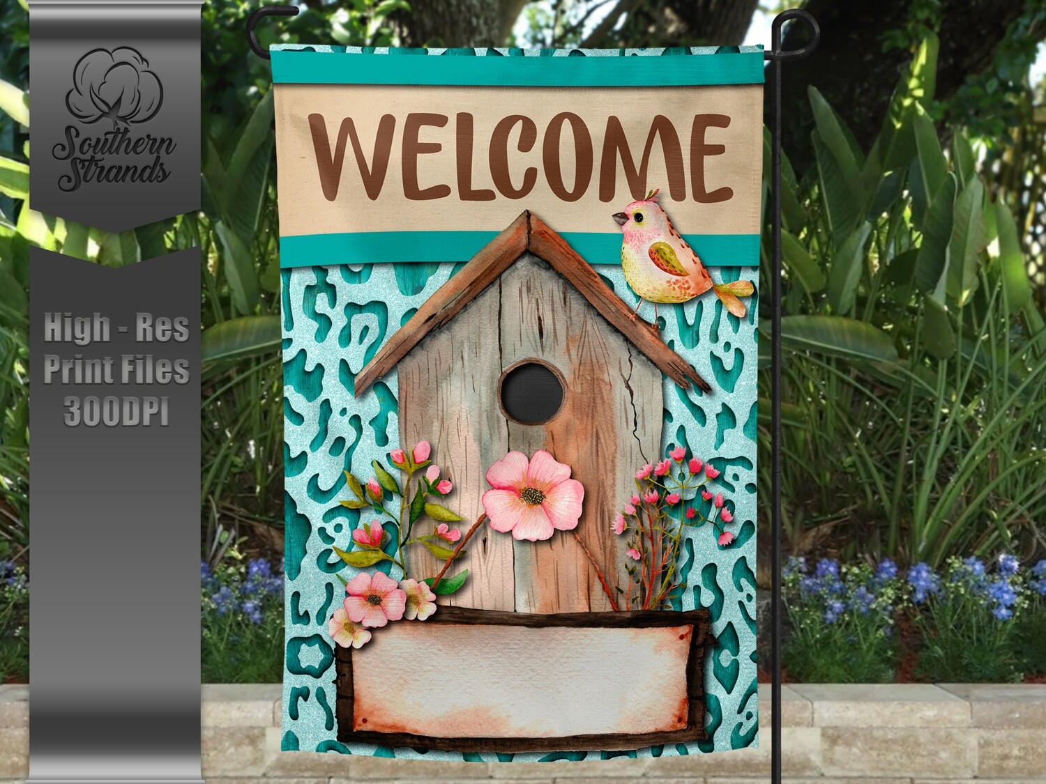 Funky Spring Garden Flag 2 | 12x18 | DIGITAL DESIGN