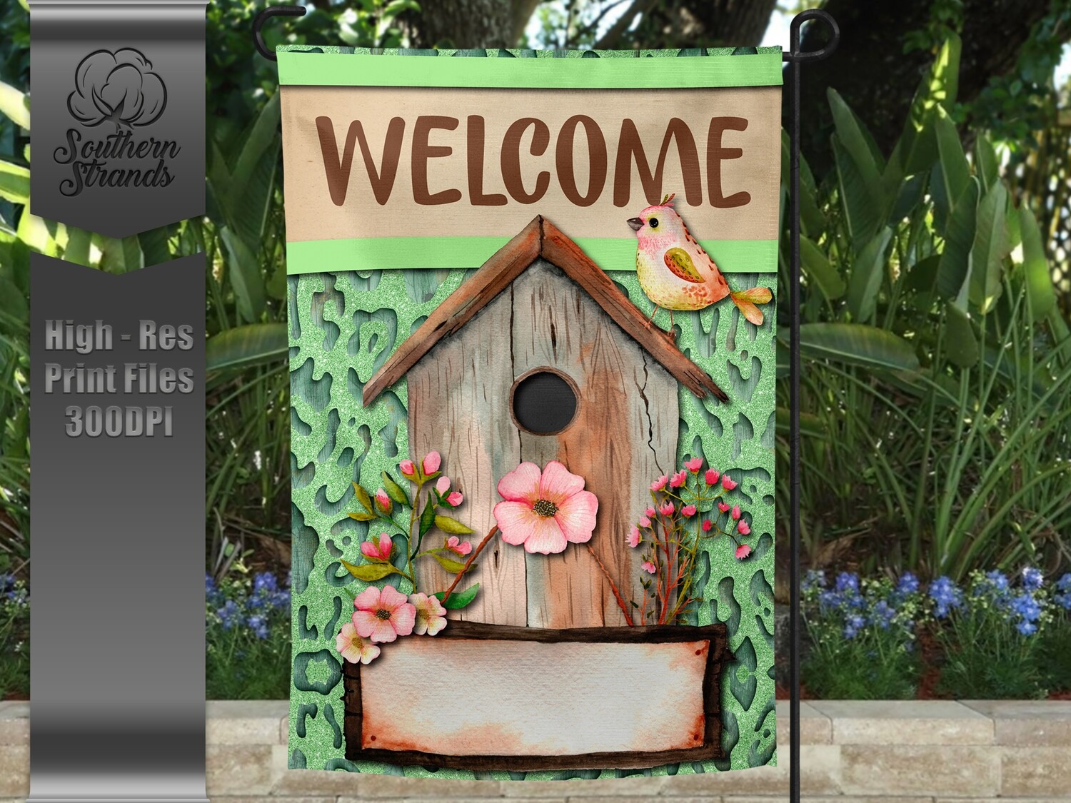 Funky Spring Garden Flag 1 | 12x18 | DIGITAL DESIGN