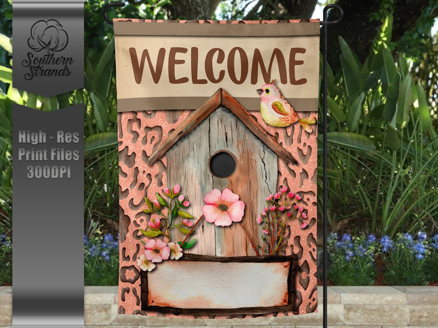Funky Spring Garden Flag 3 | 12x18 | DIGITAL DESIGN