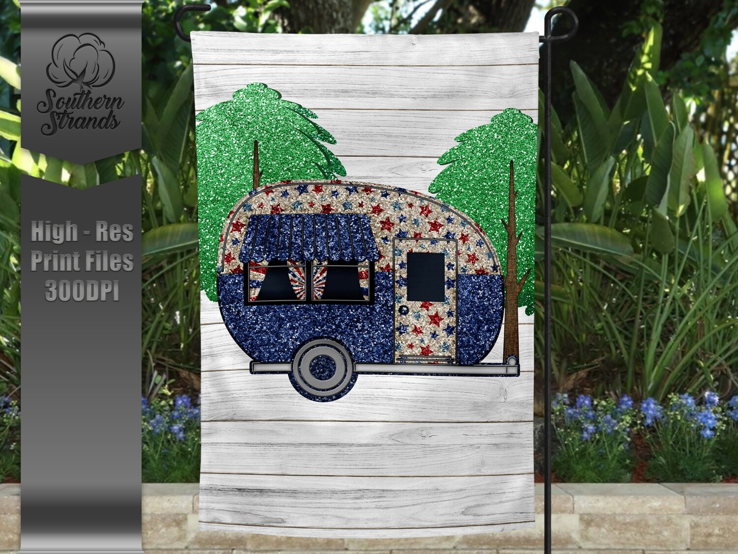Happy Place Garden Flag - NO TEXT | 12x18 | DIGITAL DESIGN