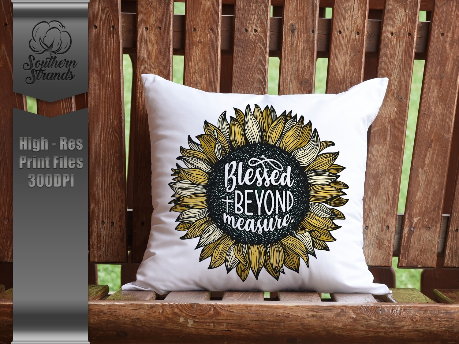 Gold Sunflower - Blessed Beyond Measure  |  DIGITAL DESIGN