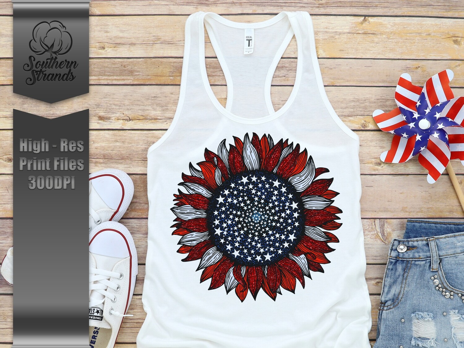 Patriotic Sunflower - Stars  |  DIGITAL DESIGN